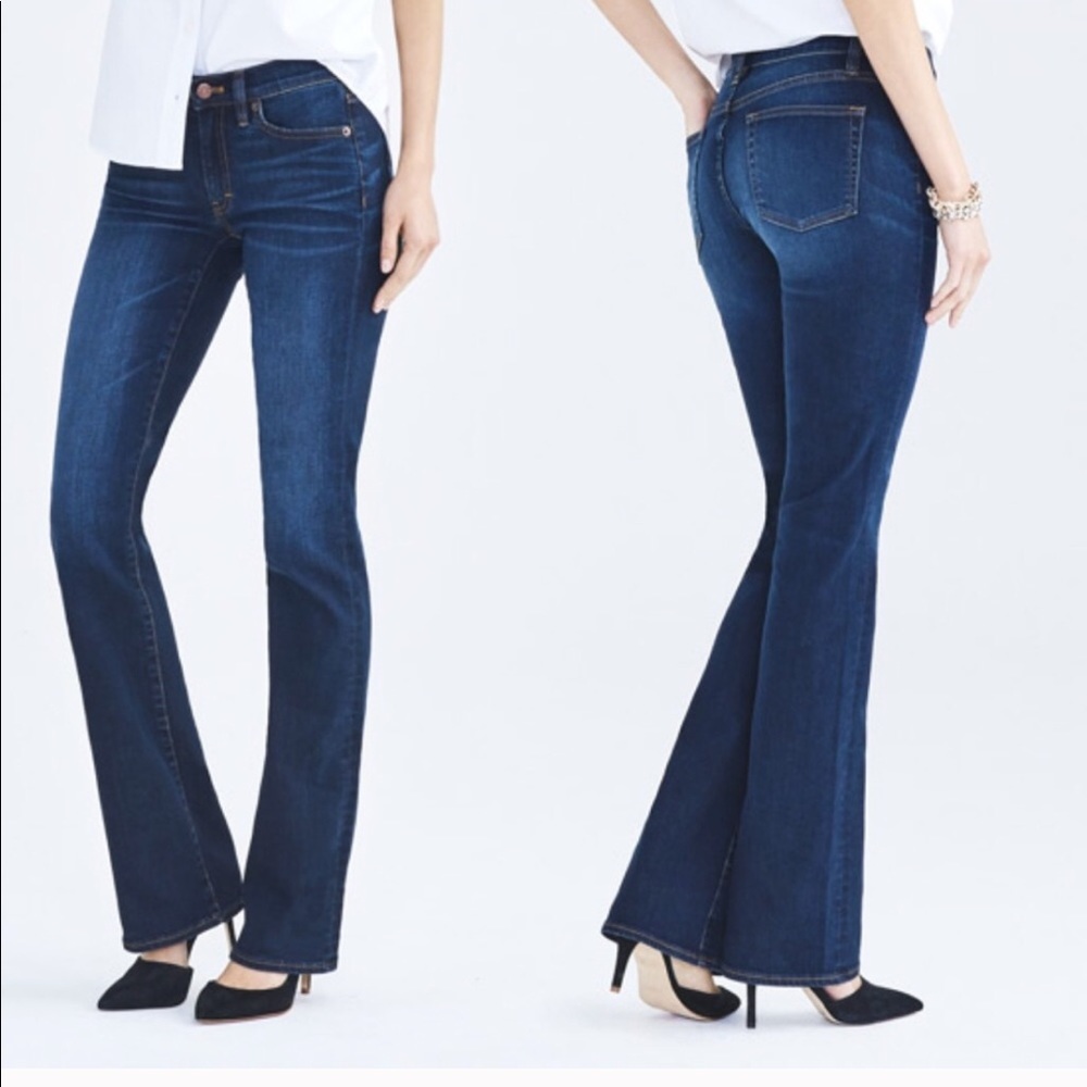 J Crew Classic Flare Dark Wash Jeans Pants